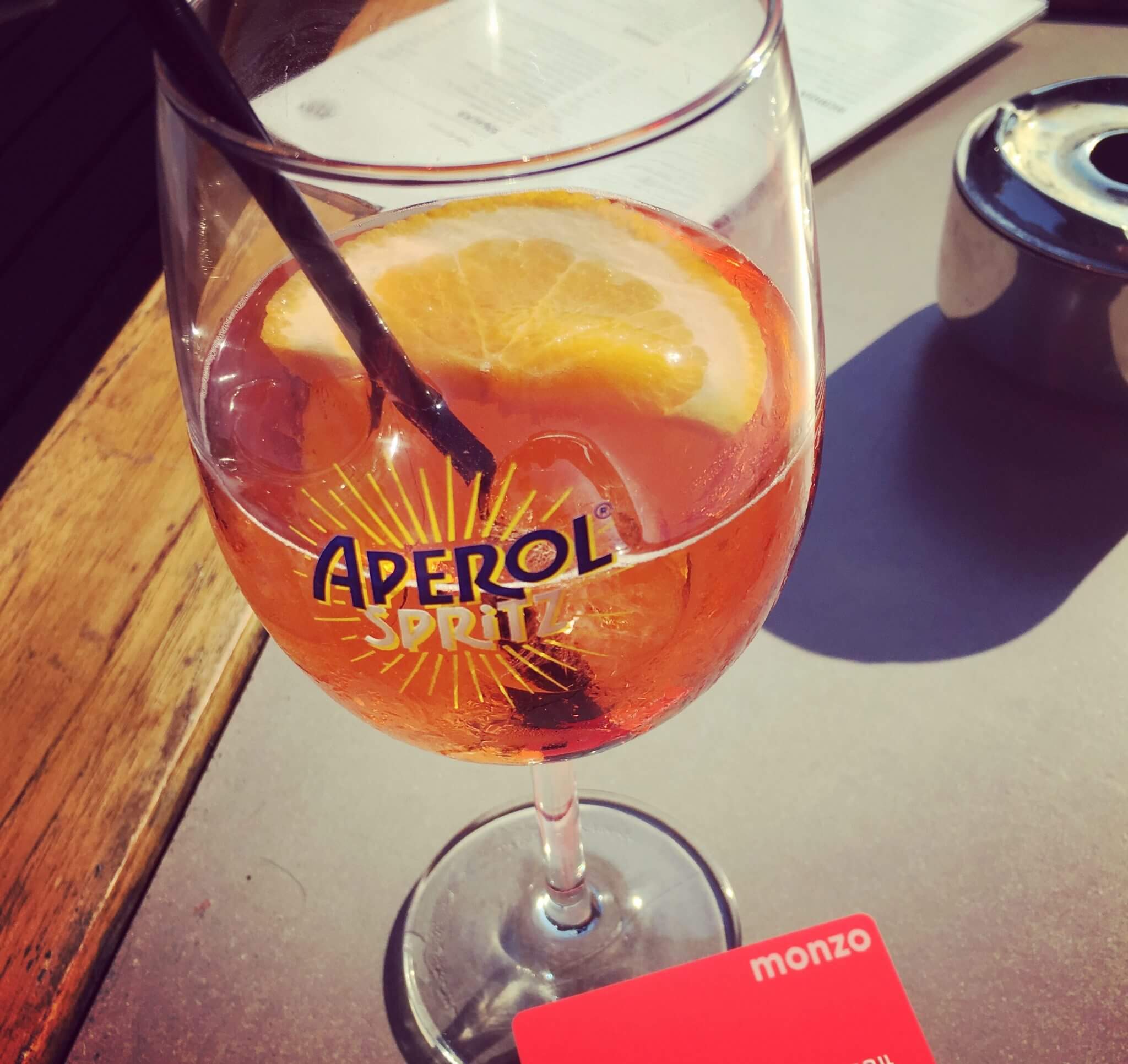 Photo of Monzo card used to pay abroad