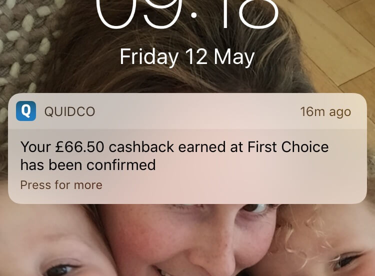 cashback on First Choice holiday
