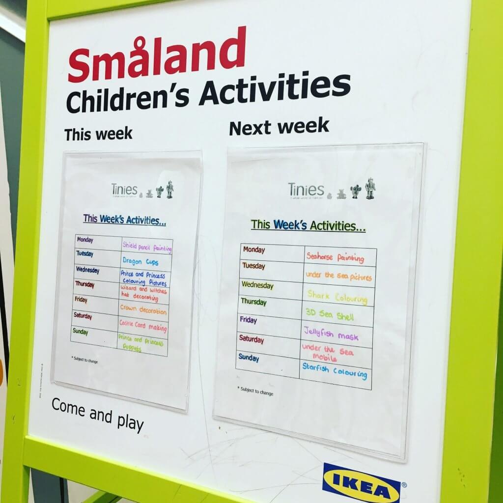 IKEA free creche activities - part of my frugal ideas for the summer holidays