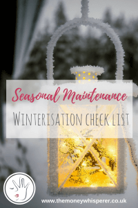 It's important to 'winterise' your home before the winter arrives, both for your safety and to save money in energy bills and repair costs. Here's my winter checklist for you to help with your seasonal maintenance