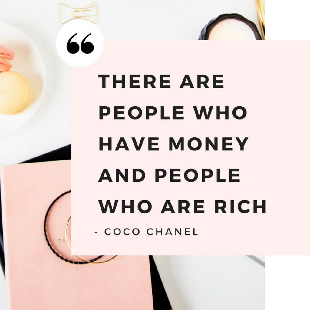 Wealthy woman quote by Coco Chanel