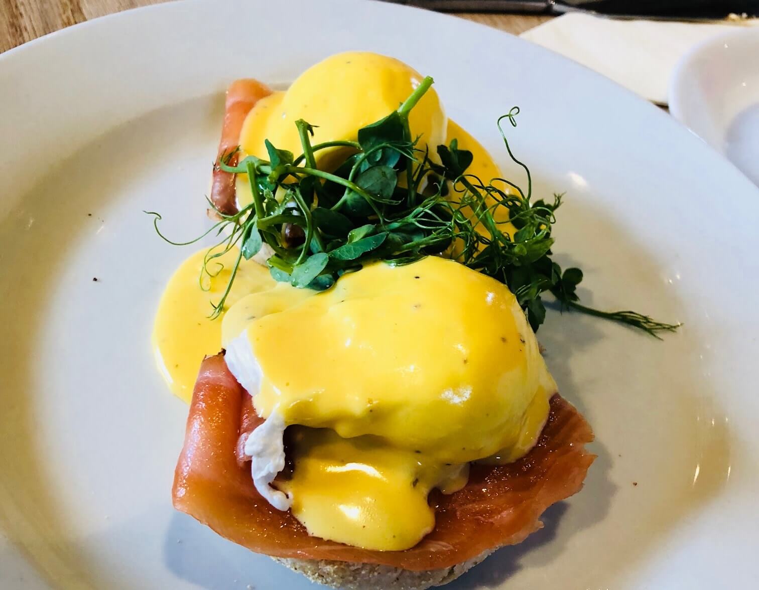 Eggs benedict at Back to the Garden