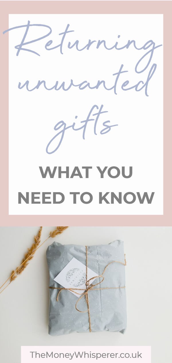 Got a gift that doesn't fit or you already have? Check out this guide with what you need to know about returning gifts, including returning items without a receipt #money #savvy #gifts #returns