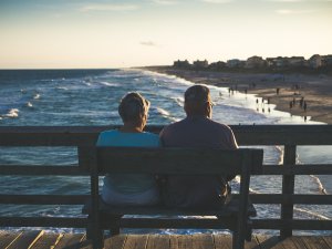 man and woman sitting